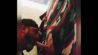 Fed Ex mendicant swings away from off shift for some deepthroat action&period;